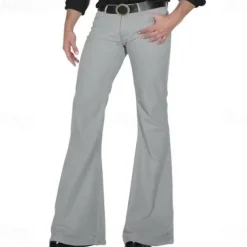 Mens Bell Bottom Jeans Flared Trousers Pants 70s Disco Outfits for Men Vintage Flared Jeans