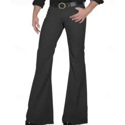 Mens Bell Bottom Jeans Flared Trousers Pants 70s Disco Outfits for Men Vintage Flared Jeans