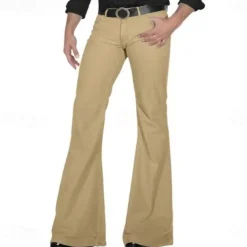 Mens Bell Bottom Jeans Flared Trousers Pants 70s Disco Outfits for Men Vintage Flared Jeans