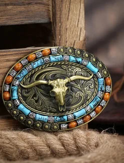 Men's Belt Buckle Buckle Bronze Alloy Vintage Style Retro Vintage Cow Daily Religious Celebrations