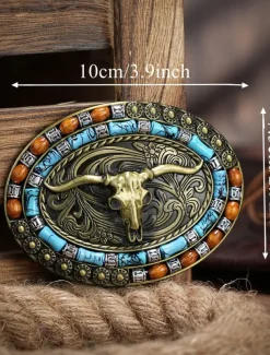 Men's Belt Buckle Buckle Bronze Alloy Vintage Style Retro Vintage Cow Daily Religious Celebrations