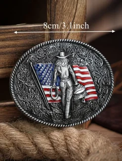 Men's Belt Buckle Buckle Silver Alloy Vintage Style Retro Vintage National Flag Daily Religious Celebrations