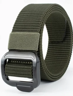 Men's Belt Nylon Belt Outdoor Belt Waist Belt Black Navy Blue Nylon Adjustable Heavy-Duty Plain Outdoor Daily