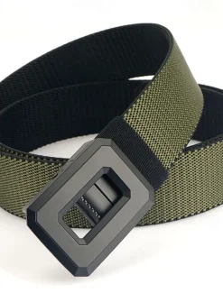 Men's Belt Nylon Belt Reversible Belt Waist Belt Red Kakhi Alloy Durable Adjustable Plain Outdoor Daily