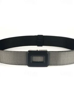 Men's Belt Nylon Belt Reversible Belt Waist Belt Red Kakhi Alloy Durable Adjustable Plain Outdoor Daily