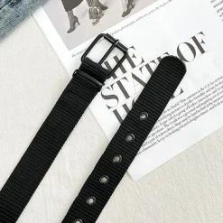 Men's Belt Tactical Belt Nylon Web Work Belt Black Blue Canvas Stainless Steel / Iron Military Army Plain Daily Wear Going out Weekend