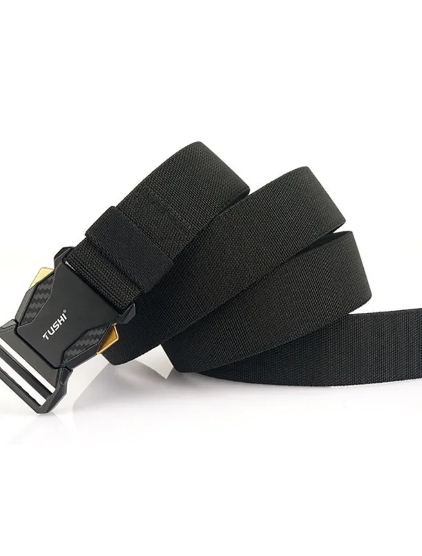 Men's Belt Tactical Belt Nylon Web Work Belt Black Royal Blue Nylon Military Army Plain Daily Wear Going out Weekend