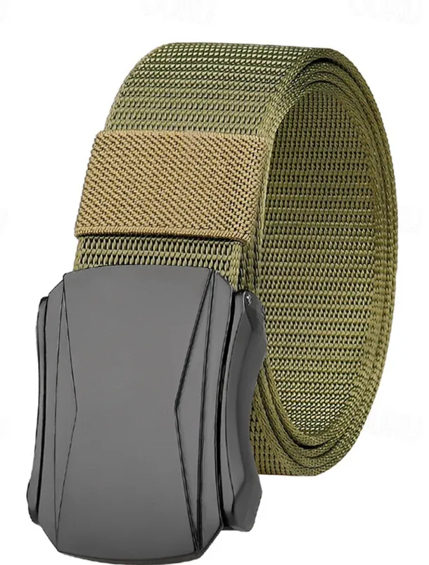 Men's Belt Tactical Belt Nylon Web Work Belt Black Blue Straw Military Army Plain Daily Wear Going out Weekend