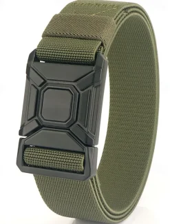 Men's Belt Tactical Belt Waist Belt Black Kakhi Alloy Durable Adjustable Plain Outdoor Daily