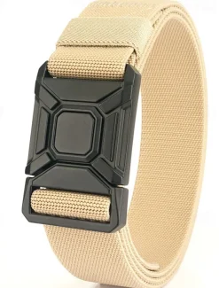 Men's Belt Tactical Belt Waist Belt Black Kakhi Alloy Durable Adjustable Plain Outdoor Daily