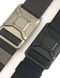 Men's Belt Tactical Belt Waist Belt Black Kakhi Alloy Durable Adjustable Plain Outdoor Daily