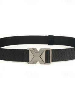 Men's Belt Tactical Belt Waist Belt Black Kakhi Alloy Durable Adjustable Plain Outdoor Daily