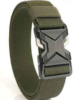 Men's Belt Tactical Belt Waist Belt Black Kakhi Alloy Durable Adjustable Plain Outdoor Daily