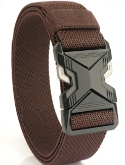 Men's Belt Tactical Belt Waist Belt Black Kakhi Alloy Durable Adjustable Plain Outdoor Daily