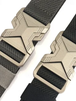 Men's Belt Tactical Belt Waist Belt Black Kakhi Alloy Durable Adjustable Plain Outdoor Daily