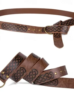 Men's Belt Waist Belt Black Brown PU Alloy Retro Durable Adjustable Plain Daily Stage