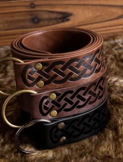 Men's Belt Waist Belt Black Brown PU Alloy Retro Durable Adjustable Plain Daily Stage