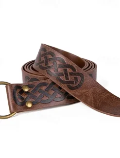 Men's Belt Waist Belt Black Brown PU Alloy Retro Durable Adjustable Plain Daily Stage