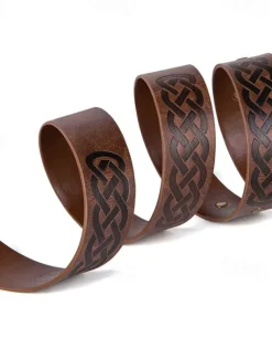 Men's Belt Waist Belt Black Brown PU Alloy Retro Durable Adjustable Plain Daily Stage