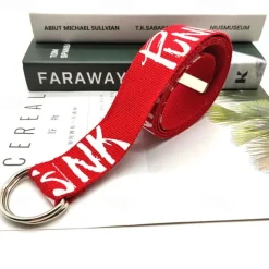 Men's Belt Waist Belt Black White Canvas Alloy Durable Adjustable Letter Outdoor Daily