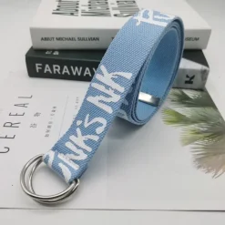 Men's Belt Waist Belt Black White Canvas Alloy Durable Adjustable Letter Outdoor Daily