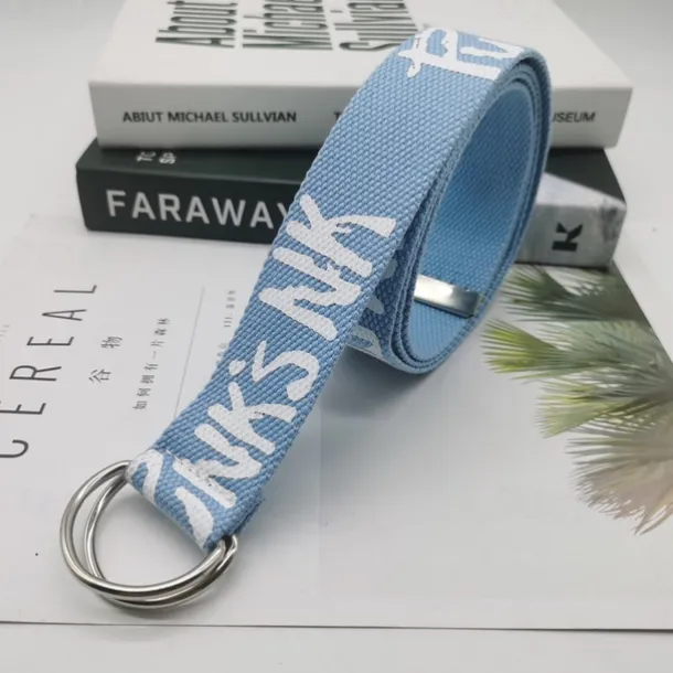 Men's Belt Waist Belt Black White Canvas Alloy Durable Adjustable Letter Outdoor Daily