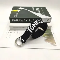 Men's Belt Waist Belt Black White Canvas Alloy Durable Adjustable Letter Outdoor Daily