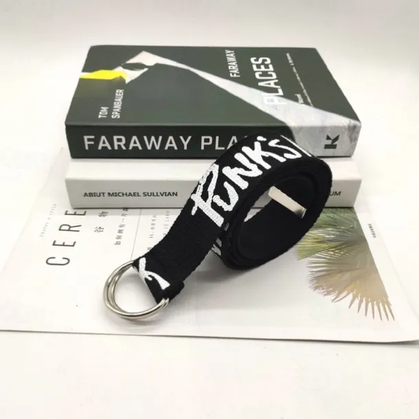 Men's Belt Waist Belt Black White Canvas Alloy Durable Adjustable Letter Outdoor Daily