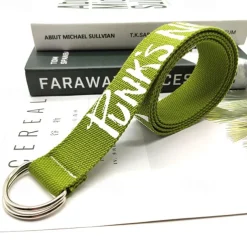 Men's Belt Waist Belt Black White Canvas Alloy Durable Adjustable Letter Outdoor Daily