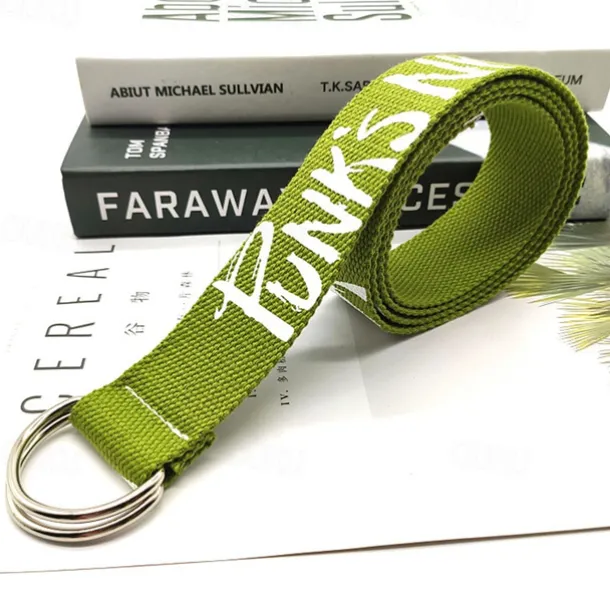 Men's Belt Waist Belt Black White Canvas Alloy Durable Adjustable Letter Outdoor Daily