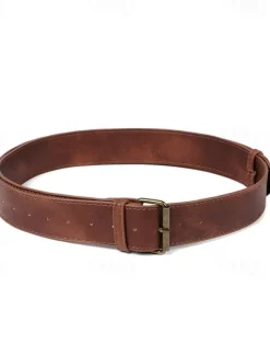 Men's Belt Waist Belt Black Brown PU Retro Adjustable Plain Outdoor Daily