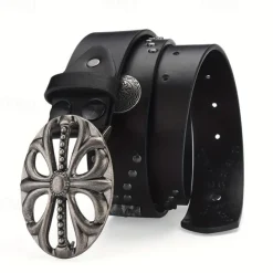 Men's Belt Waist Belt Black Alloy Durable Adjustable Plain Outdoor Daily