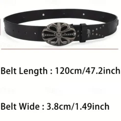 Men's Belt Waist Belt Black Alloy Durable Adjustable Plain Outdoor Daily