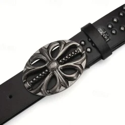 Men's Belt Waist Belt Black Alloy Durable Adjustable Plain Outdoor Daily