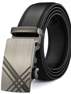 Men's Belt Waist Belt Black 1# Black 2# Alloy Durable Adjustable Plain Outdoor Daily