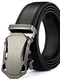 Men's Belt Waist Belt Black 1# Black 2# Alloy Durable Adjustable Plain Outdoor Daily
