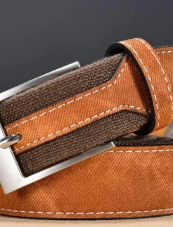 Men's Belt Waist Belt Blue Brown Canvas Alloy Vintage Durable Adjustable Plain Outdoor Daily