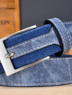 Men's Belt Waist Belt Blue Brown Canvas Alloy Vintage Durable Adjustable Plain Outdoor Daily