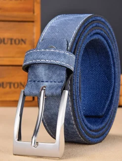Men's Belt Waist Belt Blue Brown Canvas Alloy Vintage Durable Adjustable Plain Outdoor Daily
