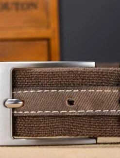 Men's Belt Waist Belt Blue Brown Canvas Alloy Vintage Durable Adjustable Plain Outdoor Daily