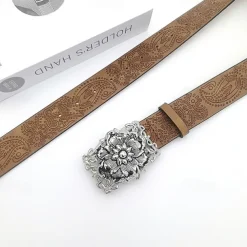 Men's Belt Waist Belt Brown Alloy Durable Adjustable Plain Outdoor Daily