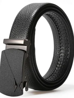 Men's Belt Waist Belt Silver Black Alloy Durable Adjustable Plain Outdoor Daily