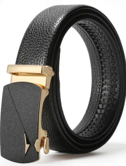 Men's Belt Waist Belt Silver Black Alloy Durable Adjustable Plain Outdoor Daily
