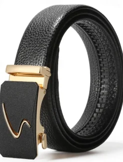 Men's Belt Waist Belt Silver Black Alloy Durable Adjustable Plain Outdoor Daily
