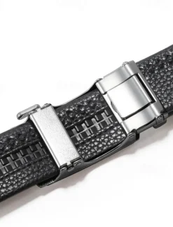 Men's Belt Waist Belt Silver Black Alloy Durable Adjustable Plain Outdoor Daily