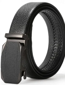 Men's Belt Waist Belt Silver Black Alloy Durable Adjustable Plain Outdoor Daily