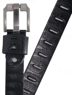 Men's Belt Wide Needle Buckle Belt Casual Antique Belt