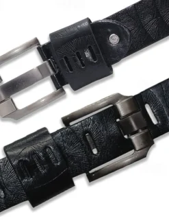 Men's Belt Wide Needle Buckle Belt Casual Antique Belt