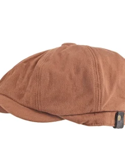 Men's Beret Hat Newsboy Cap Black Brown Cotton Adjustable Buckle Simple 1920s Fashion Holiday Street Dailywear Weekend Pure Color Portable Comfort Fashion