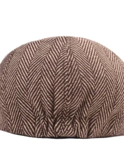 Men's Beret Hat Newsboy Hat Tweed Cap khaki Light Grey Cotton Streetwear Stylish 1920s Fashion Outdoor Daily Going out Graphic Prints Warm